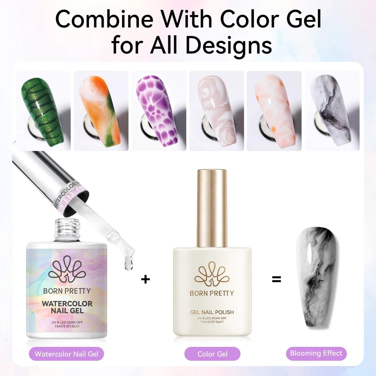Watercolor • 15ml Born Pretty • Blooming Gel