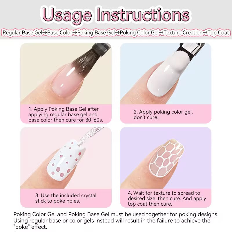 Poking Nail Gel Kit (Efecto 3D & Relieve) Born Pretty