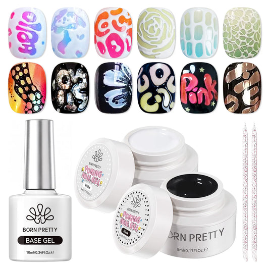Poking Nail Gel Kit (Efecto 3D & Relieve) Born Pretty