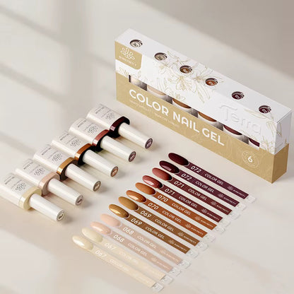 Set TERRA Gel Polish – 6 colores de 10 ml - Born Pretty