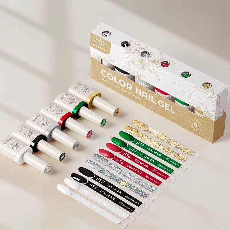 Set TERRA Gel Polish – 6 colores de 10 ml - Born Pretty