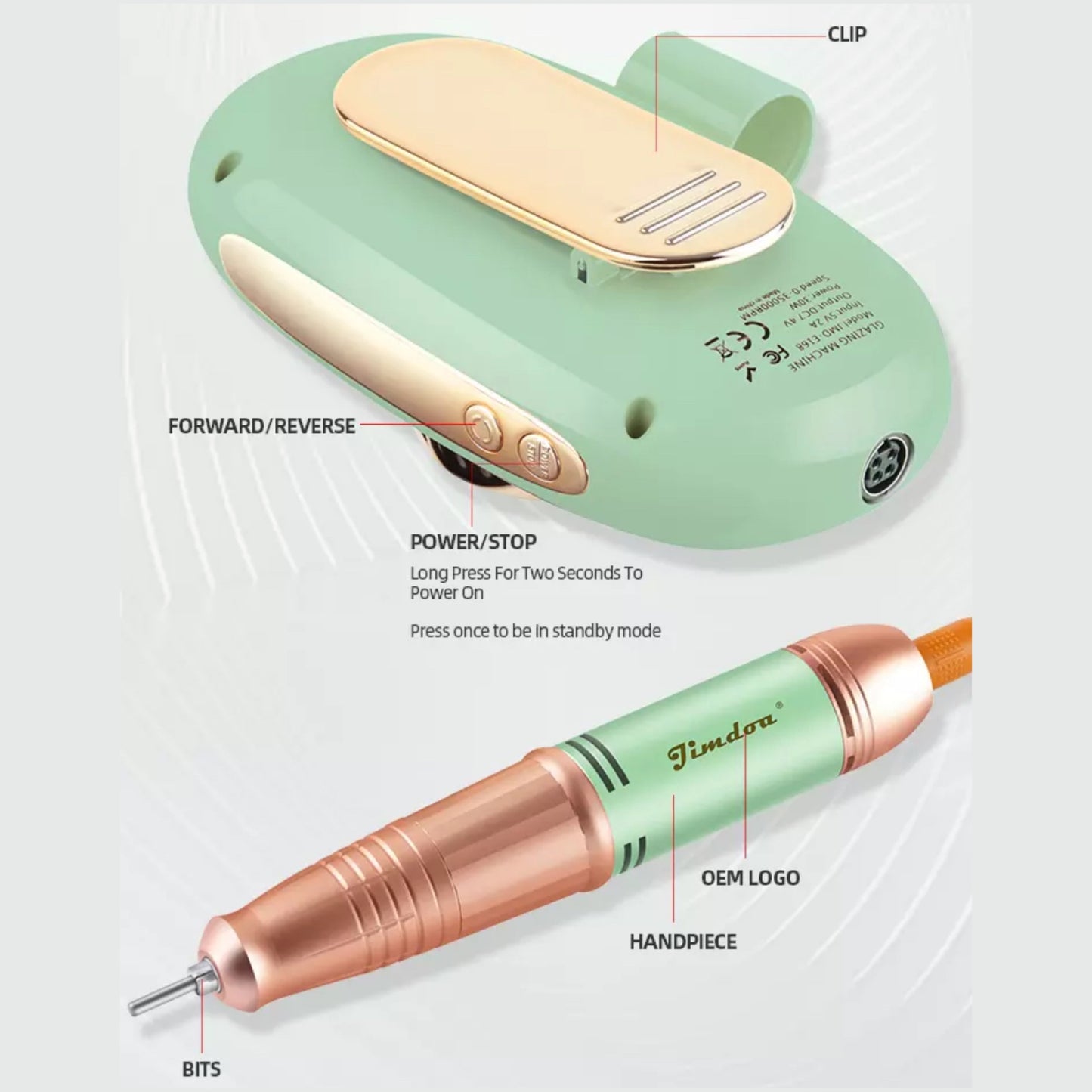 Retro Nail Drill Rechargeable